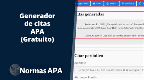 generador de referencia apa 7|Generador gratuito de citas APA